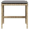 vidaXL Gartenhocker Kissen 4Stk. Beigemischung 41x41x36 cm Poly Rattan