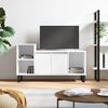 vidaXL TV-Schrank Hochglanz-Wei&szlig; 100x35x55 cm Holzwerkstoff