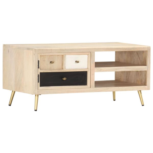 vidaXL Couchtisch 90&times;45&times;40 cm Massivholz Mango