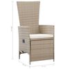 vidaXL 7-tlg. Garten-Essgruppe Beige
