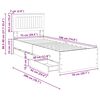 vidaXL Bettrahmen Braun Eichen-Optik 75 x 190 cm Ingenieurs Holz