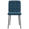 vidaXL Esszimmerst&uuml;hle 4 Stk. Blau Samt