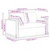 vidaXL Sofa 120cm 2 pcs Creme Metall