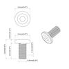 vidaXL Schraube mit Sperre Uni 4865 pcs Silber Stahl
