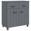 vidaXL Sideboard HAMAR Dunkelgrau 79x40x80 cm Massivholz Kiefer
