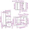 vidaXL Badezimmerm&ouml;bel-Set mit Schubladen 3 pcs Altholz Holzwerkstoff