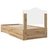 vidaXL Bettrahmen Artisan-Eiche 100 x 200 cm Holzwerkstoff