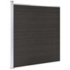vidaXL Zaunelement WPC 175x186 cm Schwarz