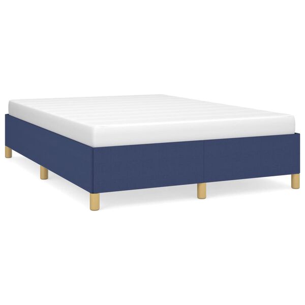 vidaXL Bettgestell ohne Matratze Blau 140x200 cm Stoff