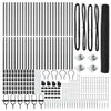 vidaXL Zaunpfosten Grau 50 x 1,4 m (36 mm Netz) Stahl und PVC