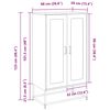 vidaXL Highboard Anthrazit 68x39x123 cm Stahl