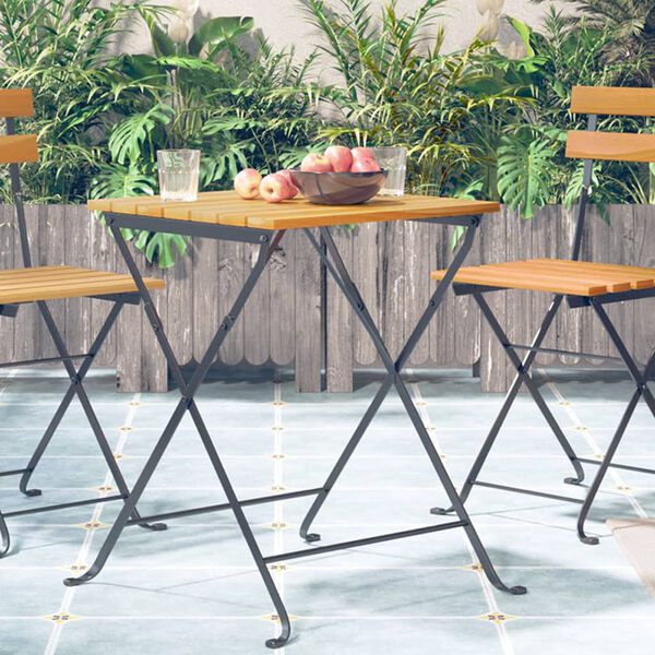 vidaXL Bistrotisch 55x54x71 cm Akazie Massivholz