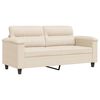 vidaXL 2-Sitzer-Sofa Beige 140 cm Mikrofasergewebe