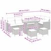 vidaXL Gartensofa-set mit Kissen 10 pcs Schwarz Poly Rattan