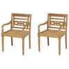 vidaXL Batavia-St&uuml;hle 2 Stk. Massivholz Teak