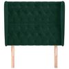 vidaXL Kopfteil mit Ohren Dunkelgr&uuml;n 103x23x118/128 cm Samt