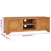 vidaXL TV-Schrank 115x30x40 cm Teak Massivholz