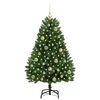 vidaXL K&uuml;nstlicher Weihnachtsbaum Gr&uuml;n 120 cm PVC und Metall