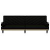 vidaXL Schlafsofa mit Armlehnen Schwarz Stoff