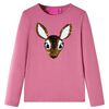 Kinder-Langarmshirt Himbeerrosa 128