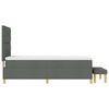 vidaXL Boxspringbett mit Matratze Dunkelgrau 80 x 200 cm Stoff