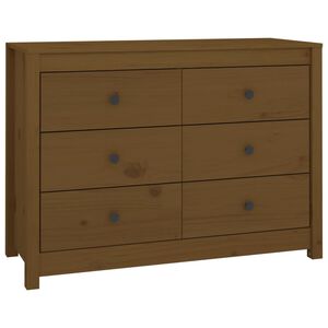 vidaXL Beistellschrank Honigbraun 100x40x72 cm Massivholz Kiefer