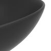 vidaXL Waschbecken Keramik Dunkelgrau Rund