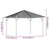vidaXL Pavillon mit Dach 3x3 m Anthrazit