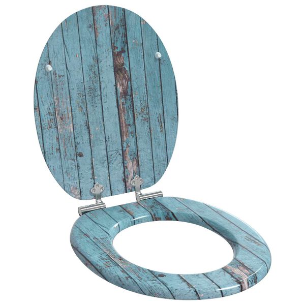 vidaXL Toilettensitz 2 pcs Blau 43,8 x 37,8 cm MDF-Platte
