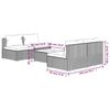 vidaXL 5-tlg. Garten-Lounge-Set mit Kissen Poly Rattan Schwarz
