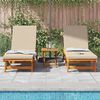 vidaXL Sonnenliege 3 pcs Braun 40 x 40 x 40cm Massivholz Akazie