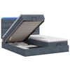 vidaXL Ottoman-Bett mit Matratze und LED Dunkelgrau 200 x 200 cm Samt