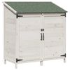 vidaXL Gartenschuppen Wei&szlig; 106 x 56 x 113,5 cm Massivholz aus Fichte