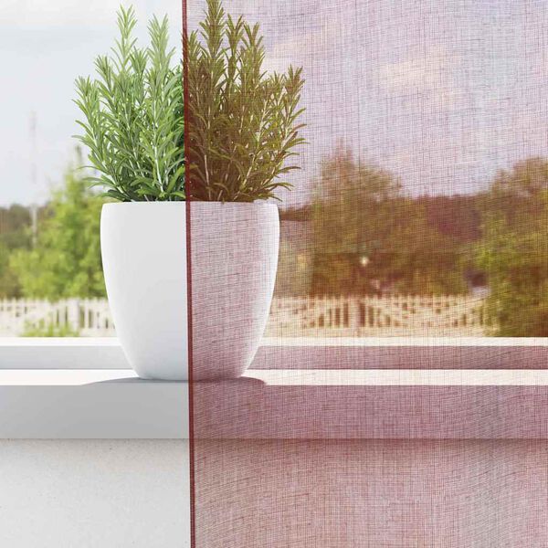 vidaXL Voile Vorh&auml;nge mit &Ouml;sen 2 Stk. Weinrot