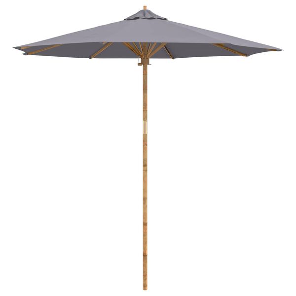 vidaXL Garten-Sonnenschirm Dunkelgrau &Oslash; 270 x 260 cm Bambus