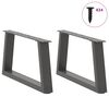 vidaXL Couchtischbeine V-Form 2 St&uuml;ck Anthrazit 70x(30-31,3) cm Stahl