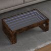vidaXL Couchtisch mit Infinity-LED R&auml;uchereiche 90x53x30 cm