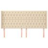 vidaXL Kopfteil mit Ohren Creme 203x16x118/128 cm Stoff