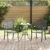 vidaXL Gartenstuhl 2 pcs Schwarz 55 x 55 x 92,5cm Aluminium