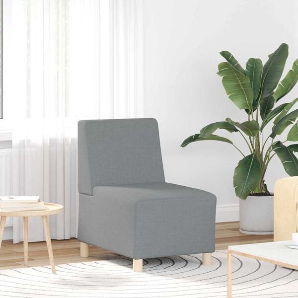 vidaXL Modulares Armfreies Sofa 3 pcs Hellgrau 55 x 74 x 82 cm Stoff