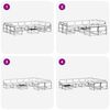 vidaXL Outdoor-Sofagarnitur mit Kissen 10 pcs Natur und Creme