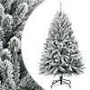 vidaXL K&uuml;nstlicher Weihnachtsbaum Klappbar Beschneit 150 cm