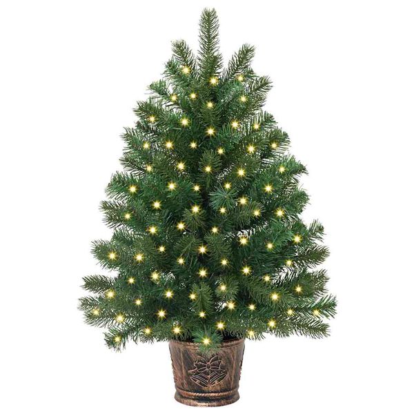 vidaXL K&uuml;nstlicher Weihnachtsbaum mit 150 LEDs Gr&uuml;n 65 cm PE und PVC