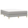 vidaXL Boxspringbett mit Matratze Hellgrau 140x200 cm Stoff