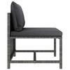 vidaXL 12-tlg. Garten-Lounge-Set mit Kissen Poly Rattan Grau