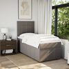 vidaXL Boxspringbett mit Matratze Taupe 80x200 cm Stoff