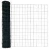 vidaXL Zaun mit Pfosten Gr&uuml;n 1,2 x 10 m Stahl und PVC