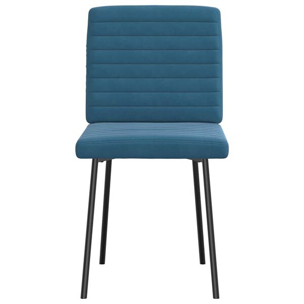 vidaXL Esszimmerst&uuml;hle 2 Stk. Blau Samt