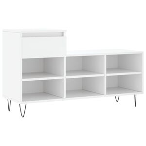 vidaXL Schuhregal Wei&szlig; 102x36x60 cm Holzwerkstoff