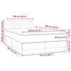 vidaXL Boxspringbett mit Matratze & LED Dunkelgr&uuml;n 120x190 cm Samt